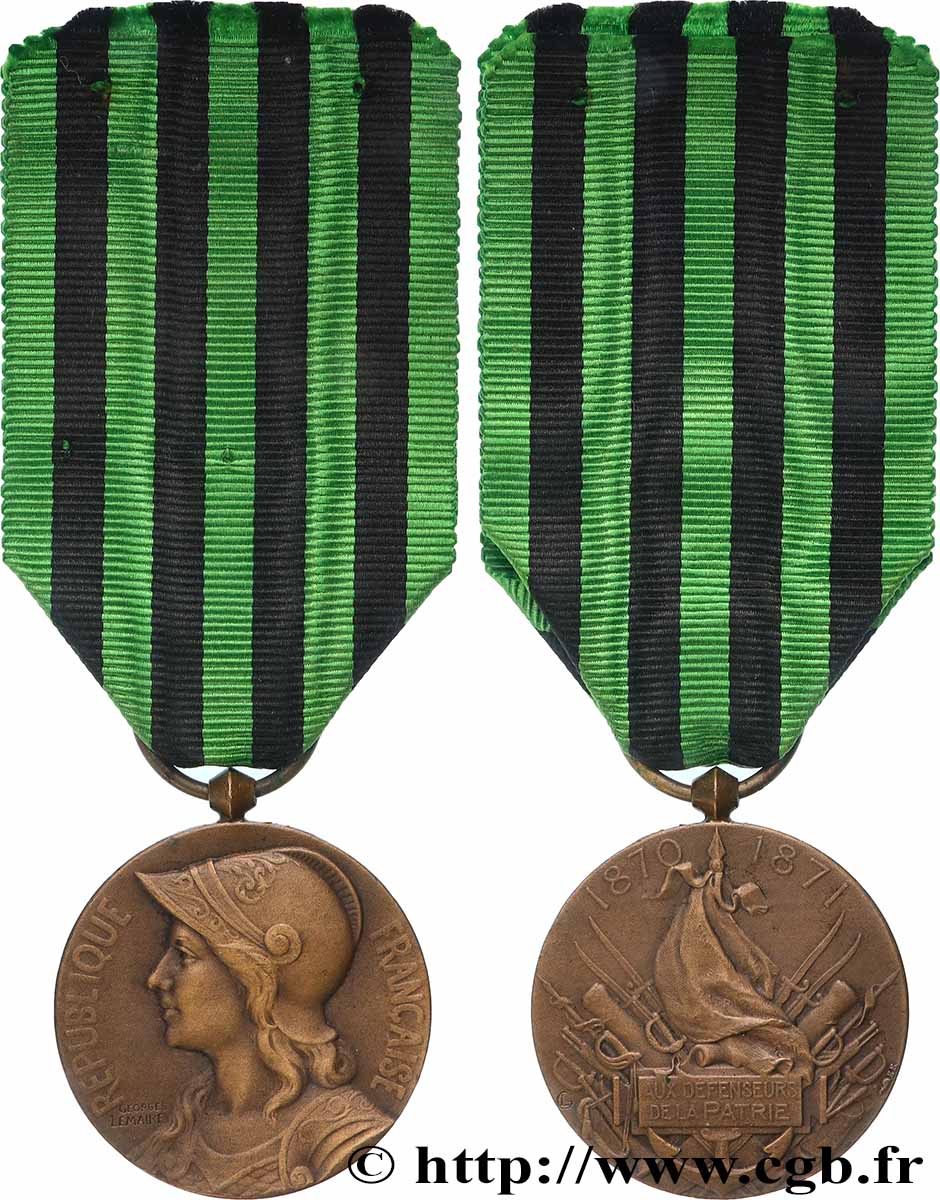 GUERRE DE 1870-1871 Médaille, Aux défenseurs de la Patrie fVZ