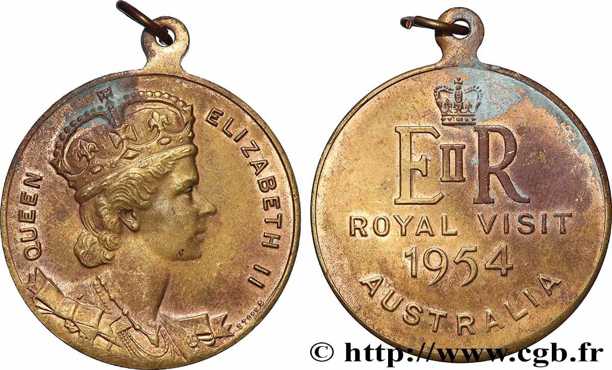 AUSTRALIE - ÉLISABETH II Médaille, Visite royale AU