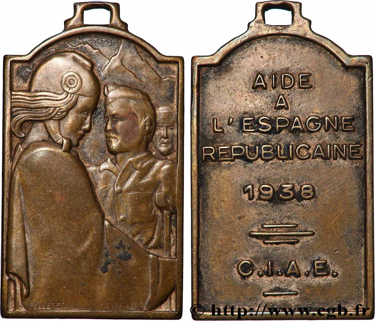 III REPUBLIC Médaille, Aide à l’Espagne républicaine AU