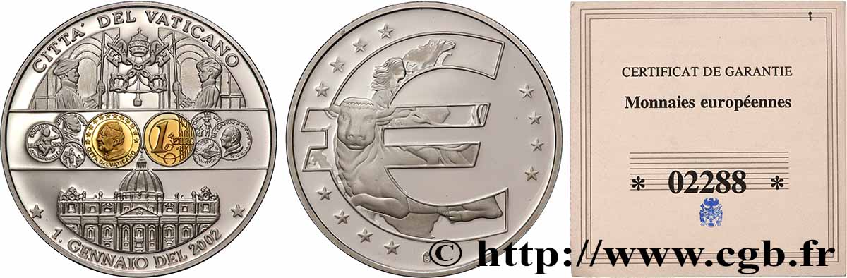 EUROPA Médaille, Cité du Vatican Polierte Platte