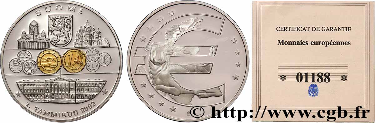 EUROPA Médaille, Finlande Polierte Platte