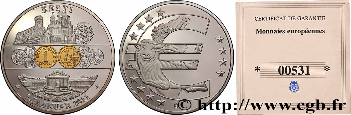 EUROPA Médaille, Estonie Proof set
