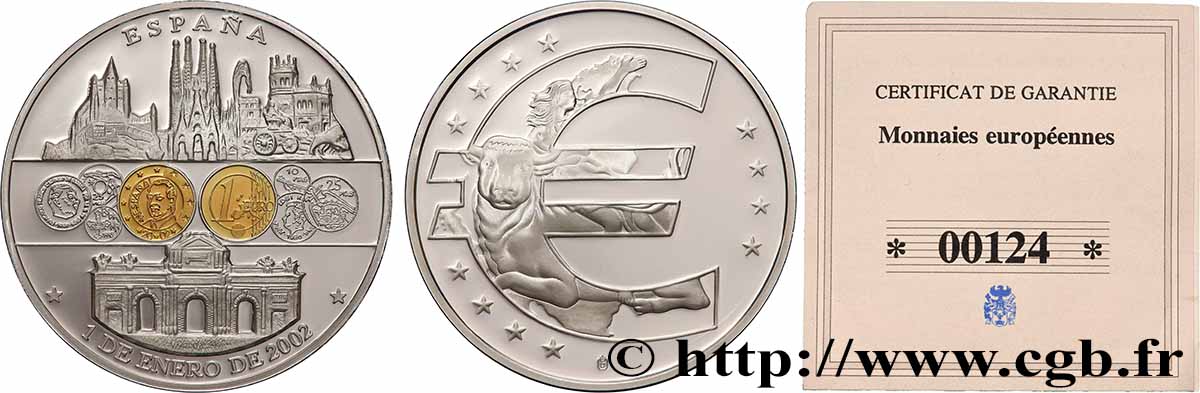 EUROPA Médaille, Espagne Polierte Platte