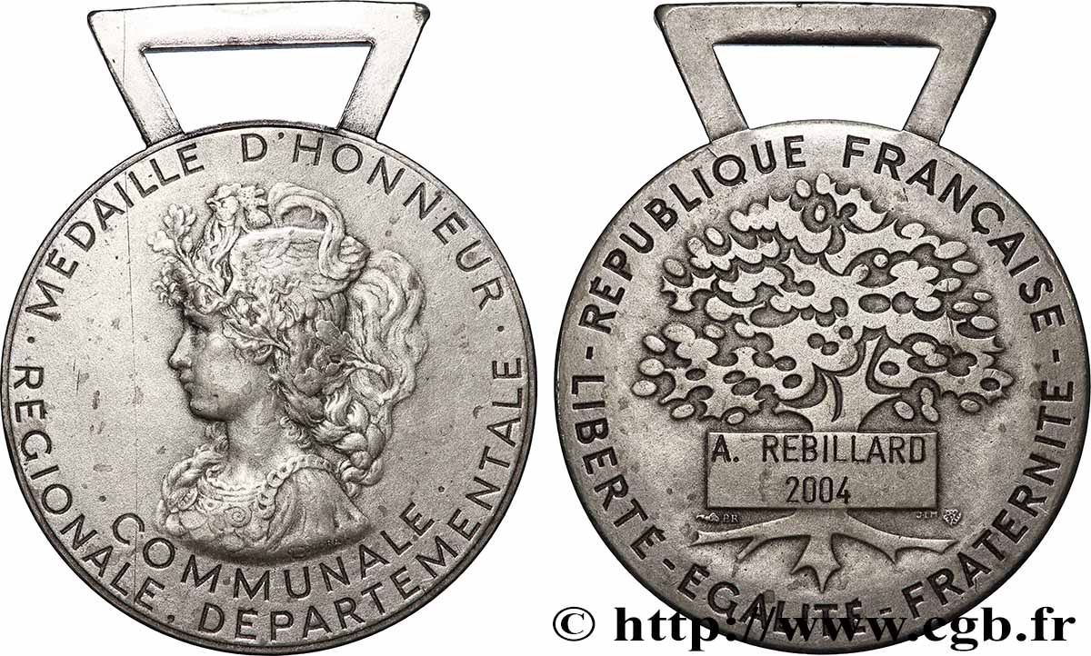 V REPUBLIC Médaille d’Honneur communale, régionale, départementale AU