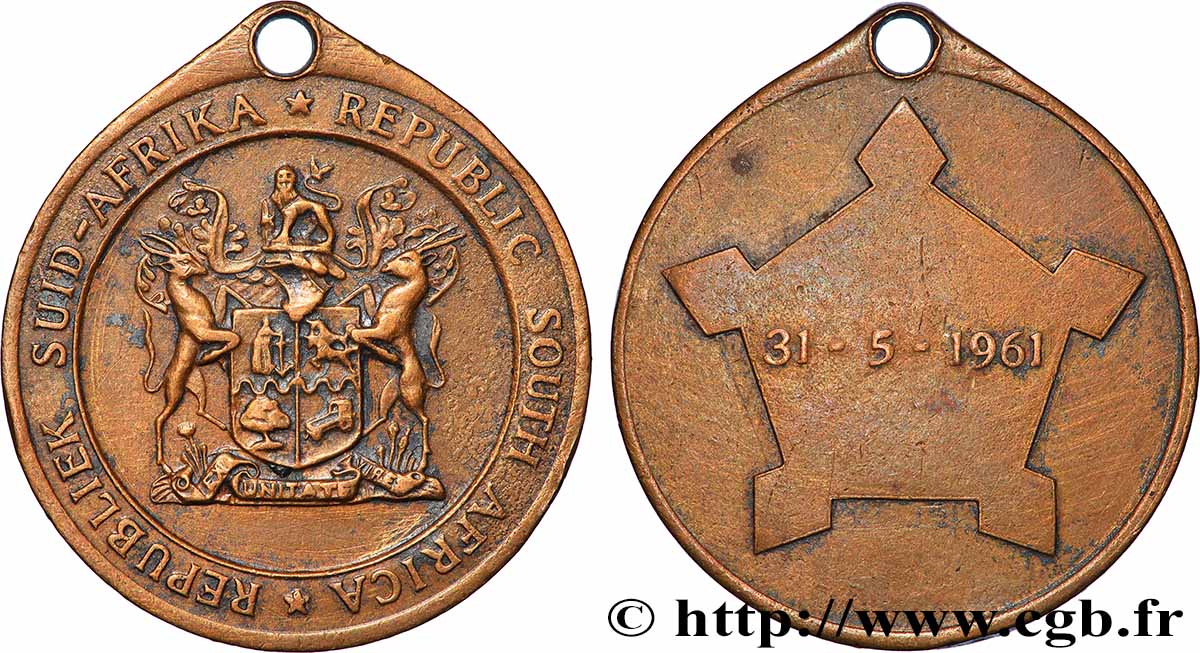 AFRIQUE DU SUD - RÉPUBLIQUE Médaille, Indépendance de l’Afrique du Sud fVZ