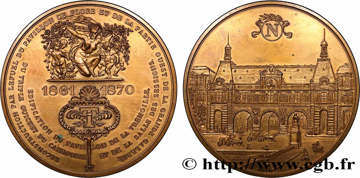 QUINTA REPUBBLICA FRANCESE Médaille, Le Louvre et le second empire, n°265 SPL