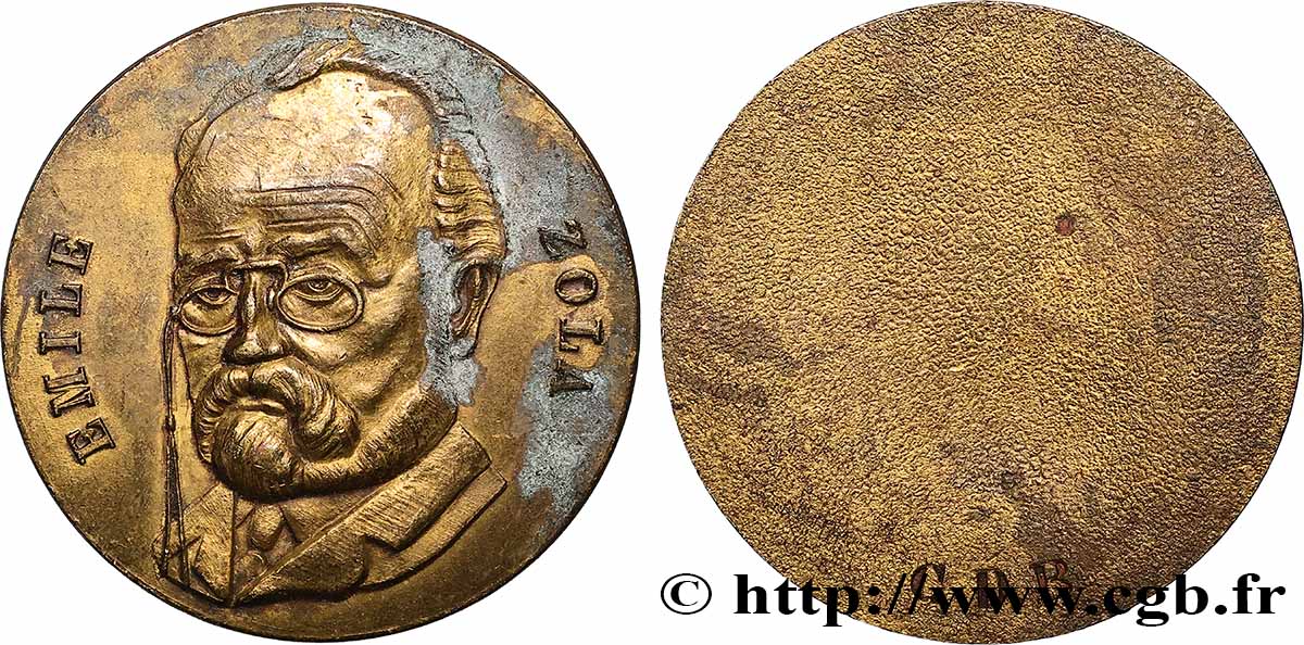LITTÉRATURE : ÉCRIVAINS/ÉCRIVAINES - POÈTES Médaille, Emile Zola TTB