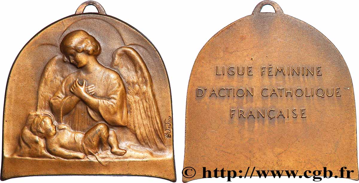 CHARITABLE SOCIETIES Médaille, Ligue Féminine d Action Catholique Française AU