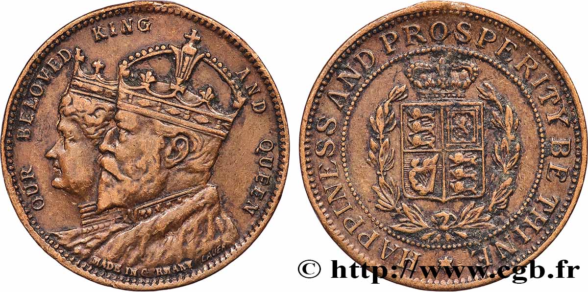 GRANDE-BRETAGNE - ÉDOUARD VII Médaille, Édouard VII et Alexandra BB