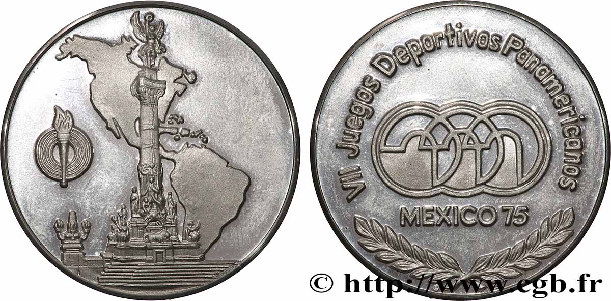 MEXICO Médaille, Juegos Panamericanos Proof set
