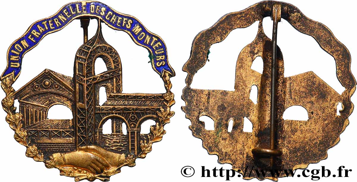 SPAIN - PHILIP II OF HABSBURG Insigne, Union fraternelle des chefs monteurs AU