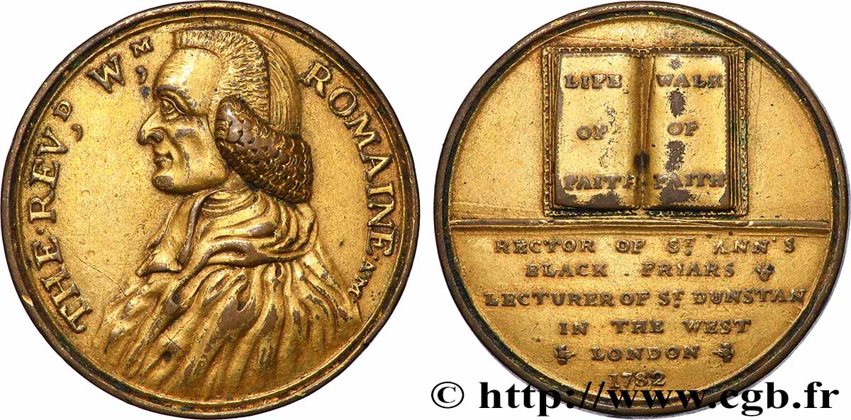 GREAT-BRITAIN - GEORGE III Médaille, Révérend William Romaine XF