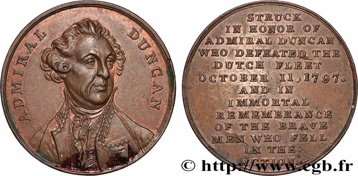 GREAT-BRITAIN - GEORGE III Médaille, Amiral Duncan, Bataille de Camperdown AU