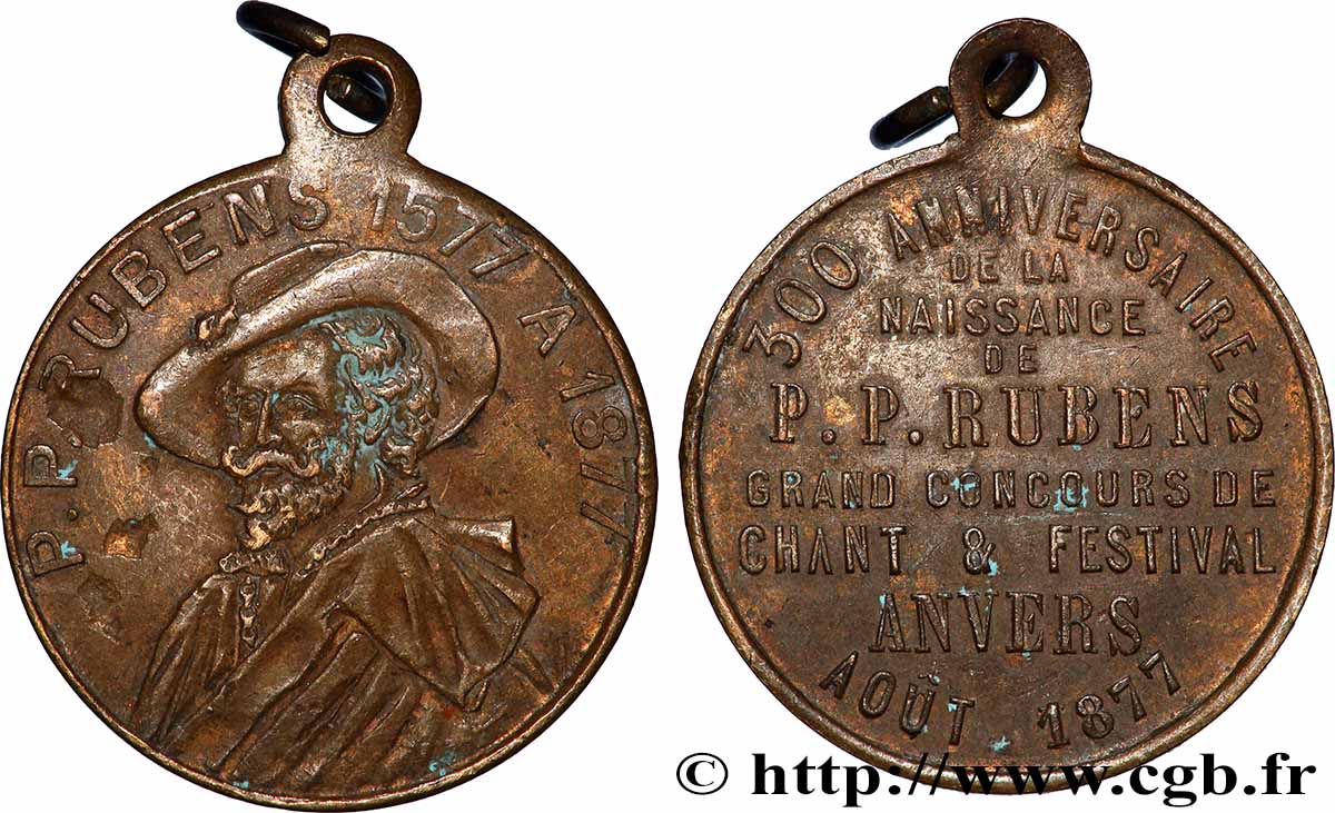 V REPUBLIC Médaille, 300e anniversaire de la naissance de Rubens, Grand concours de chant XF