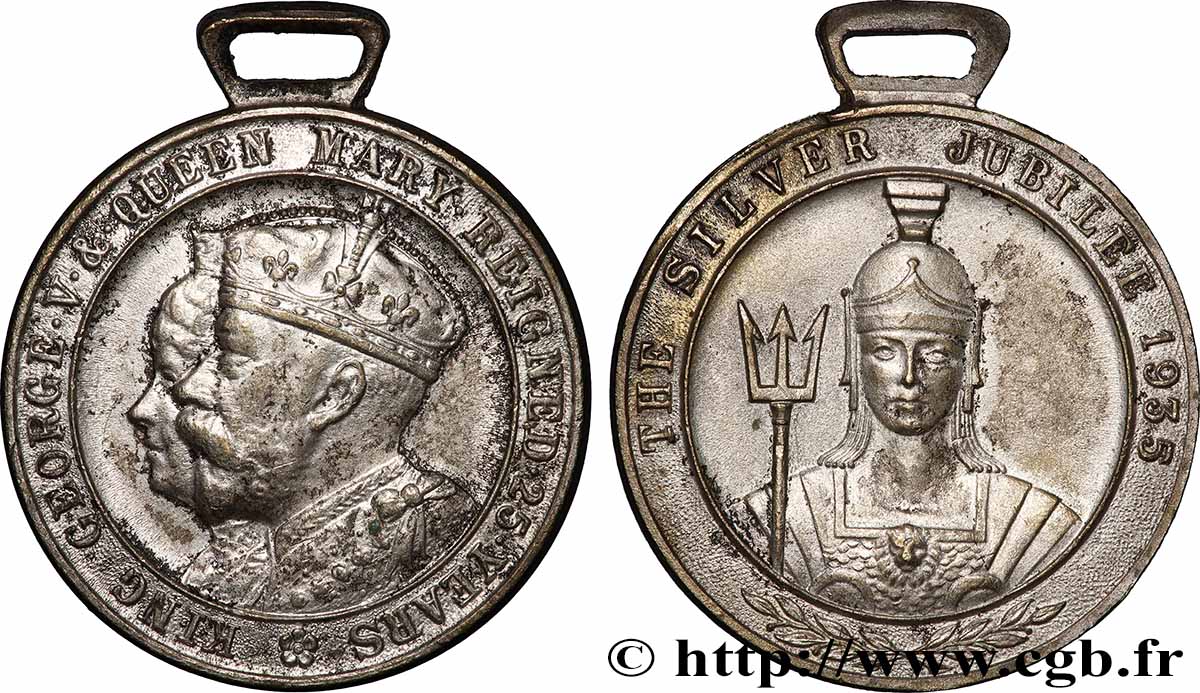 GRANDE-BRETAGNE - GEORGES V Médaille, Le jubilée d’argent XF