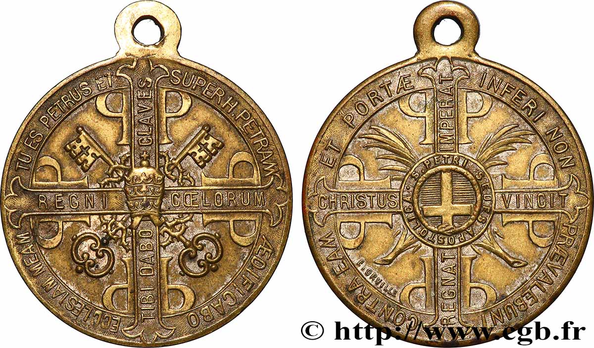 MÉDAILLES RELIGIEUSES Médaille, Saint Pierre AU