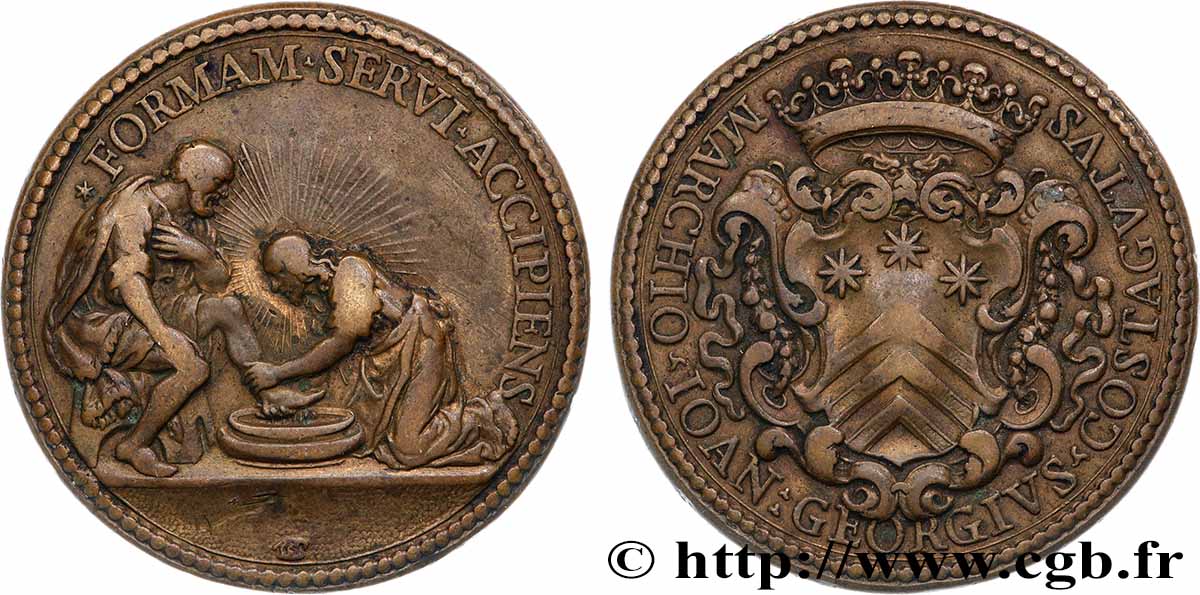 ITALY - PAPAL STATES - BENEDICT XIV (Prospero Lambertini) Médaille, Giovanni Giorgio Costaguti, marquis de Sipicciano XF