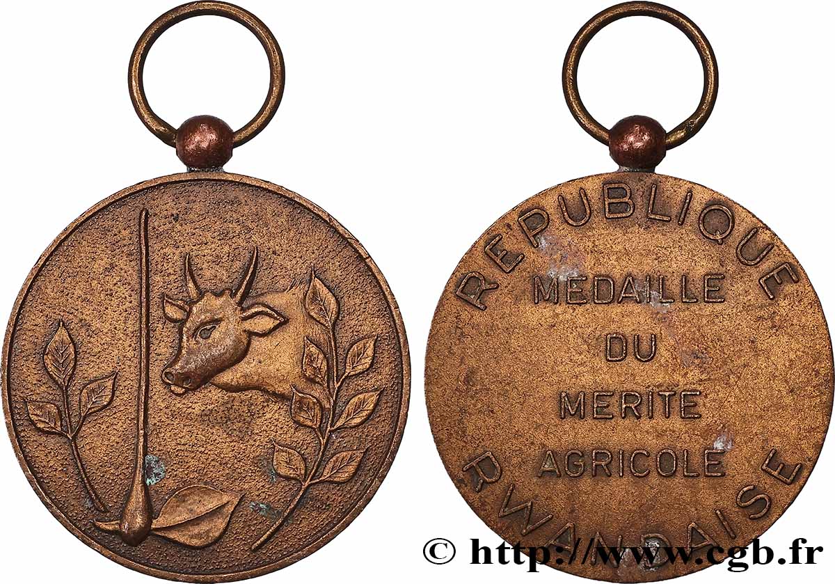 RWANDA - RÉPUBLIQUE Médaille, Mérite agricole AU