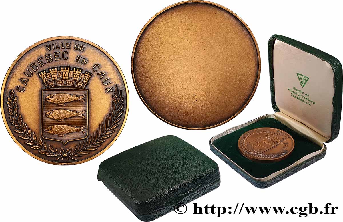 VILLES ET MAIRIES Médaille, Ville de Caudebec en Caux q.SPL