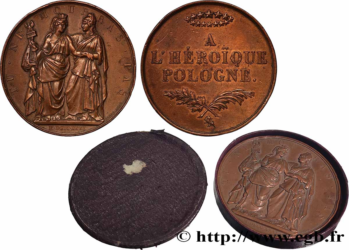 POLOGNE - INSURRECTION DE POLOGNE Médaille, l’Héroïque Pologne TTB