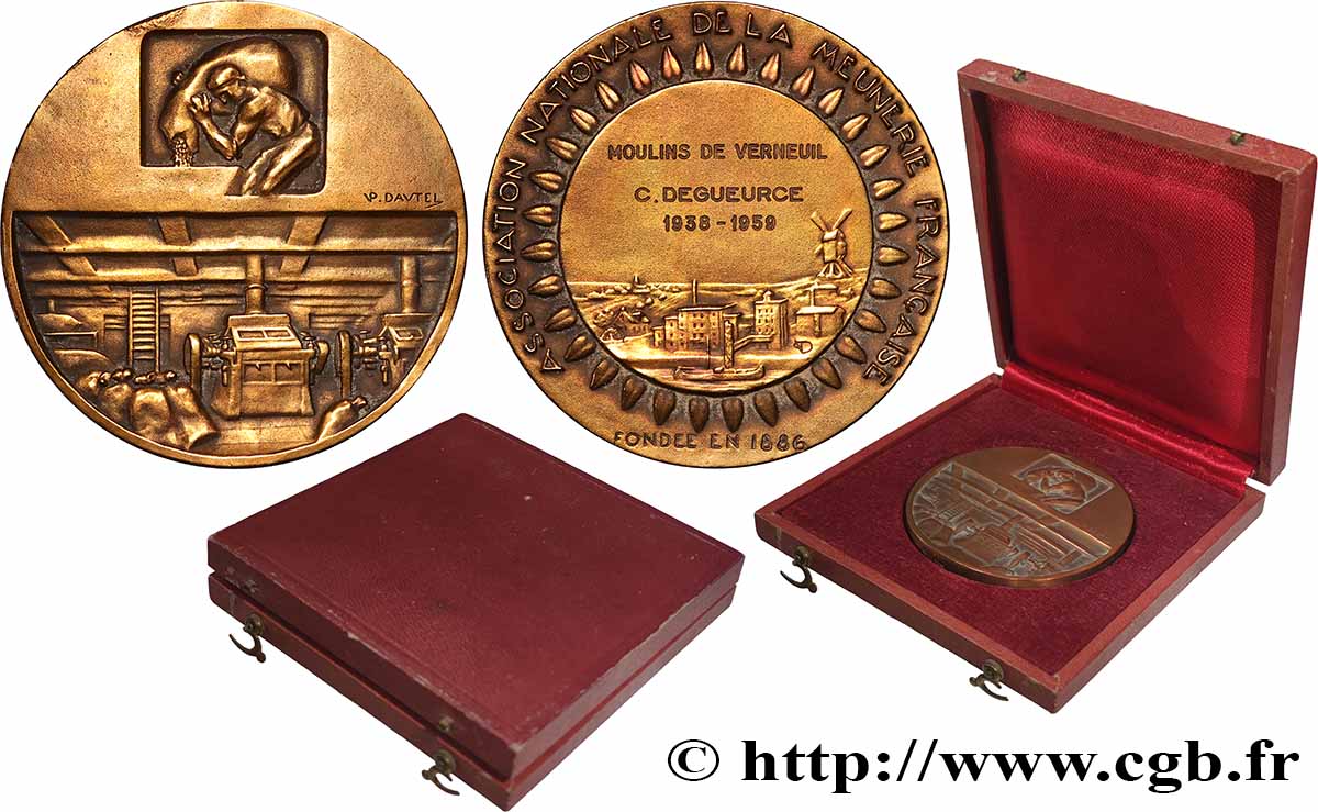 QUARTA REPUBBLICA FRANCESE Médaille, Association nationale de la meunerie française q.SPL