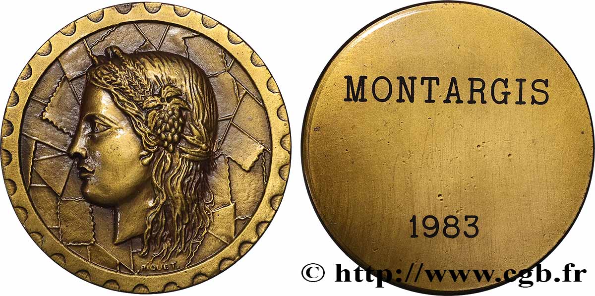 CINQUIÈME RÉPUBLIQUE Médaille de récompense TTB+