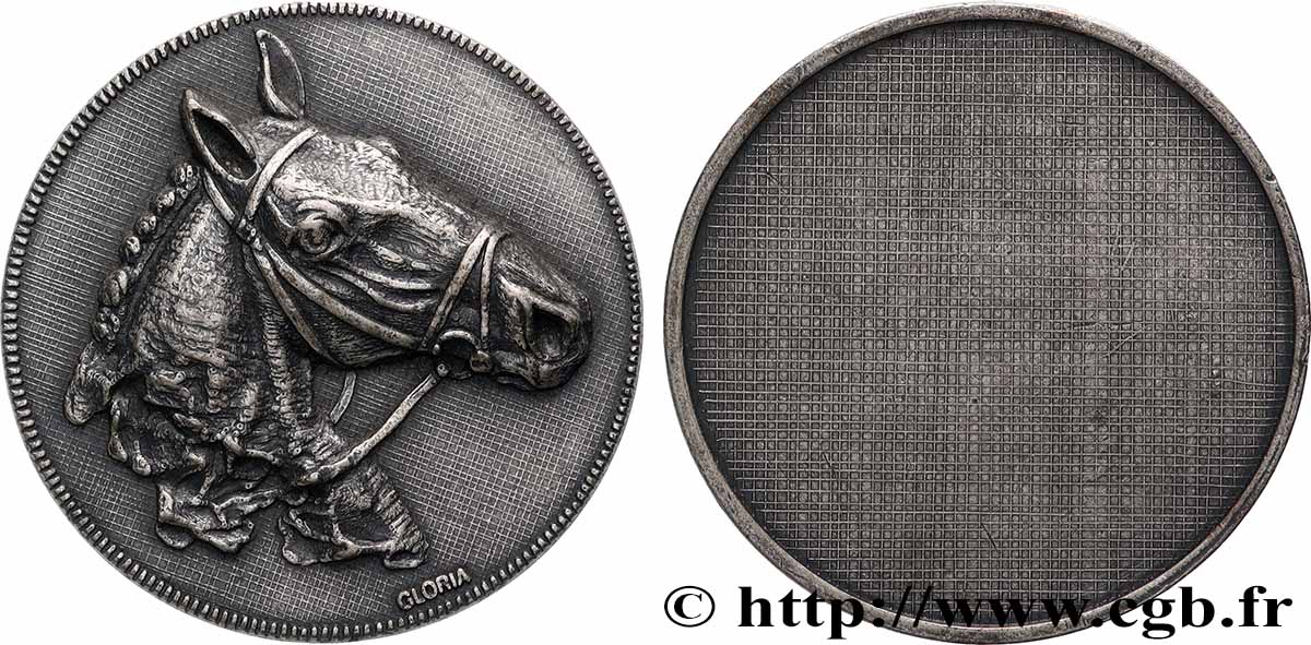 CINQUIÈME RÉPUBLIQUE Médaille, Tête de cheval TTB+