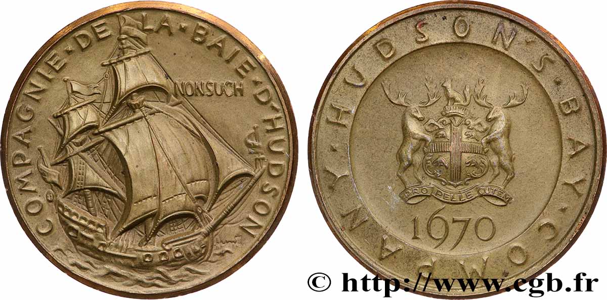 CANADA Médaille, Compagnie de la Baie d Hudson TTB+