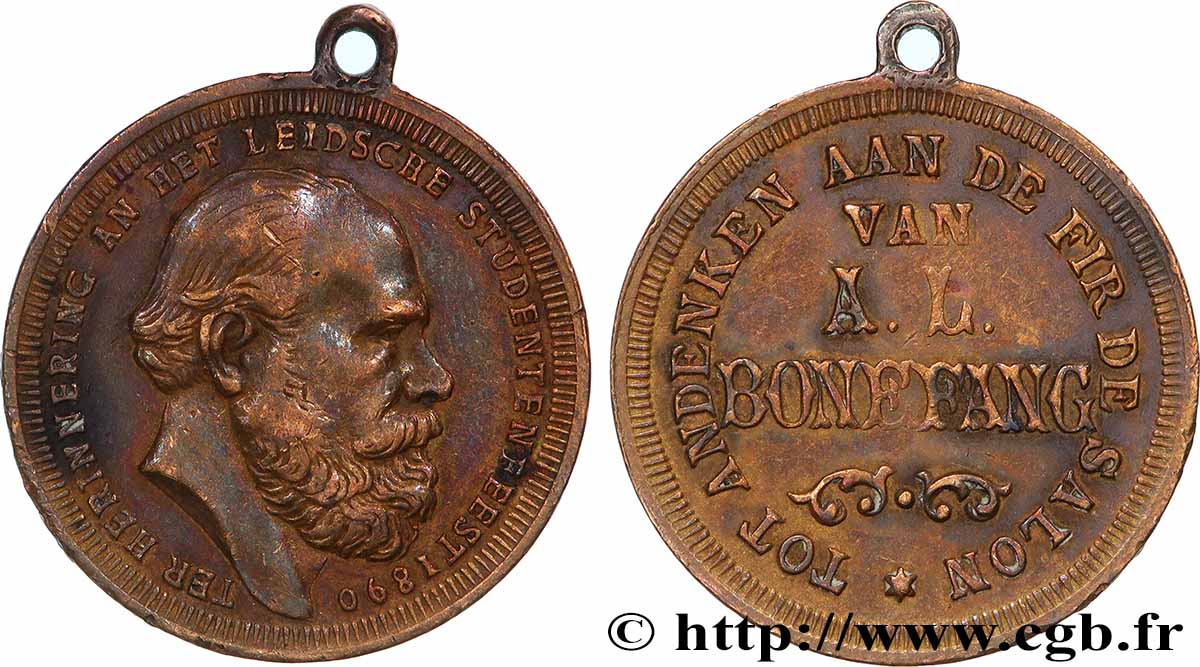 ALLEMAGNE Médaille, En souvenir du Festival de Leyde de 1890 TTB+