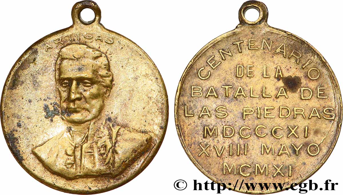 URUGUAY Médaille, Centenaire de la bataille de Las Piedras TTB+