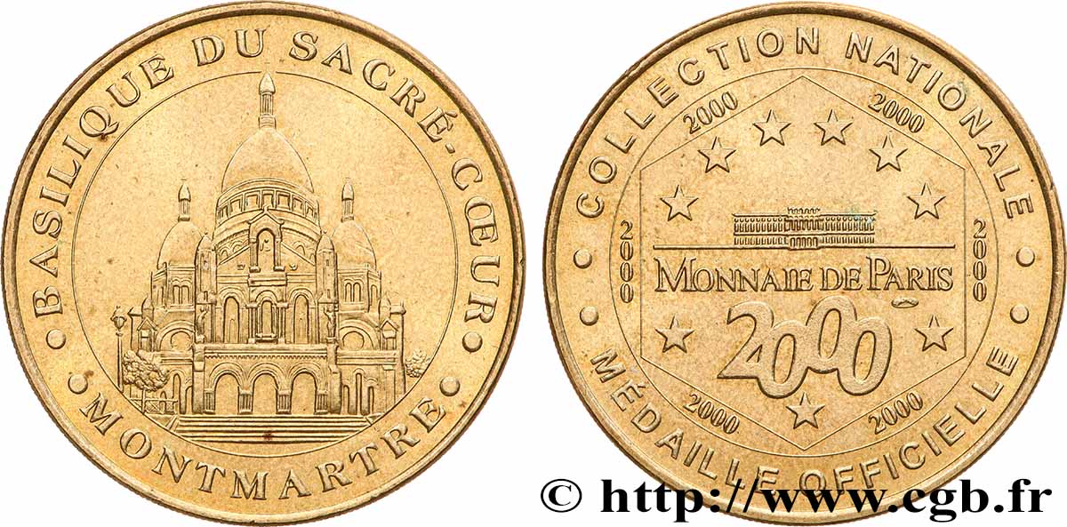 TOURISTIC MEDALS Médaille touristique, Basilique du Sacré-Coeur, Montmartre q.SPL