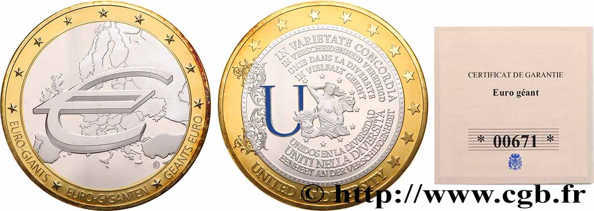 V REPUBLIC Médaille, Euro géants MS