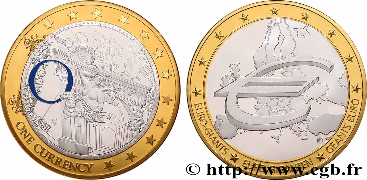 QUINTA REPUBBLICA FRANCESE Médaille, Euro géants MS