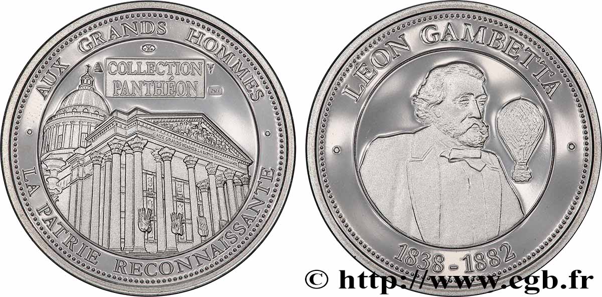 QUINTA REPUBBLICA FRANCESE Médaille, Léon Gambetta MS
