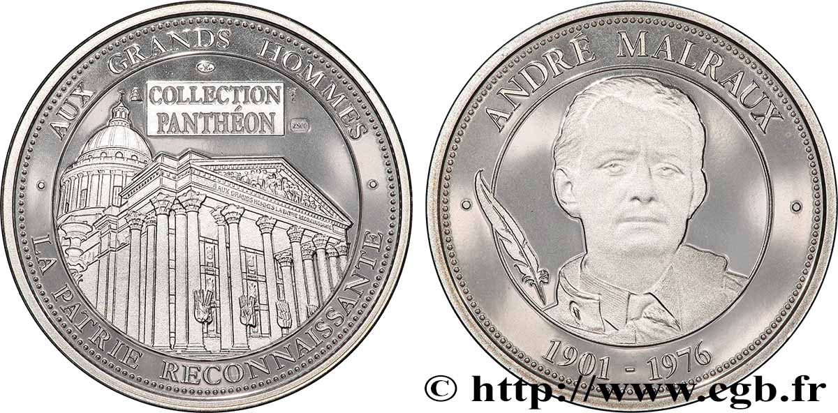 QUINTA REPUBBLICA FRANCESE Médaille, André Malraux MS