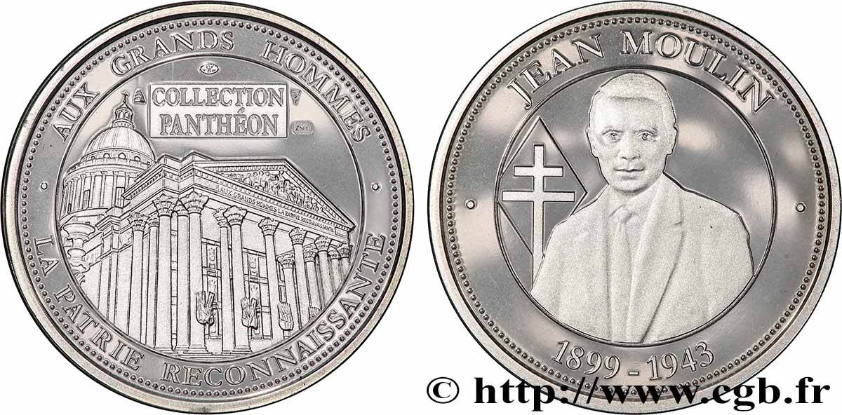 QUINTA REPUBBLICA FRANCESE Médaille, Jean Moulin MS