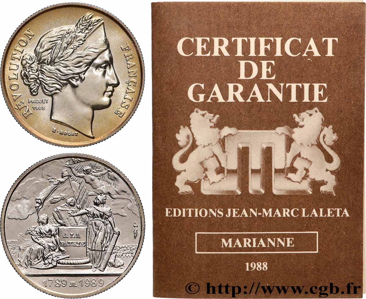 QUINTA REPUBBLICA FRANCESE Médaille, Bicentenaire de la Révolution Française, La Confédération des Français MS