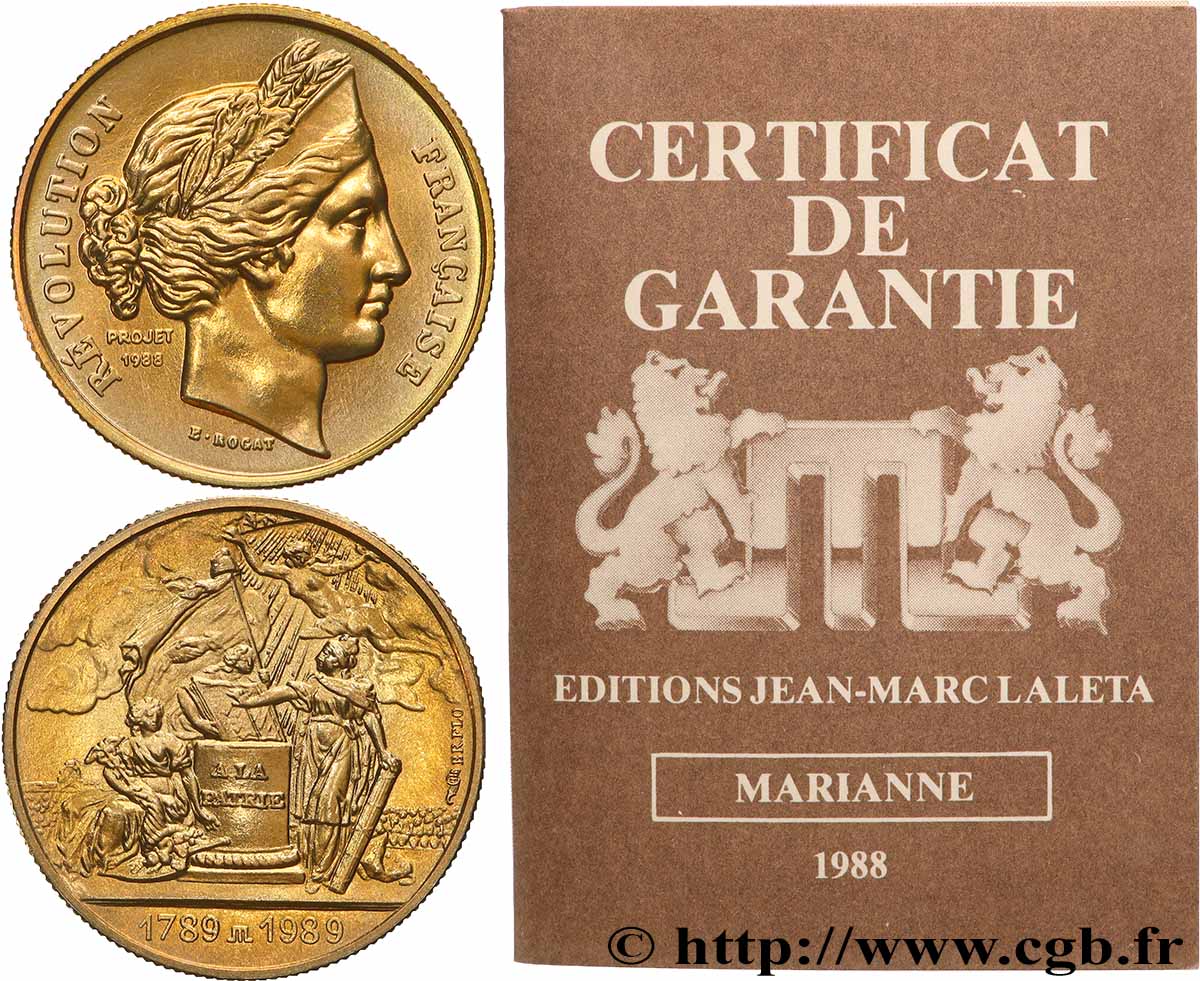 QUINTA REPUBBLICA FRANCESE Médaille, Bicentenaire de la Révolution Française, La Confédération des Français MS