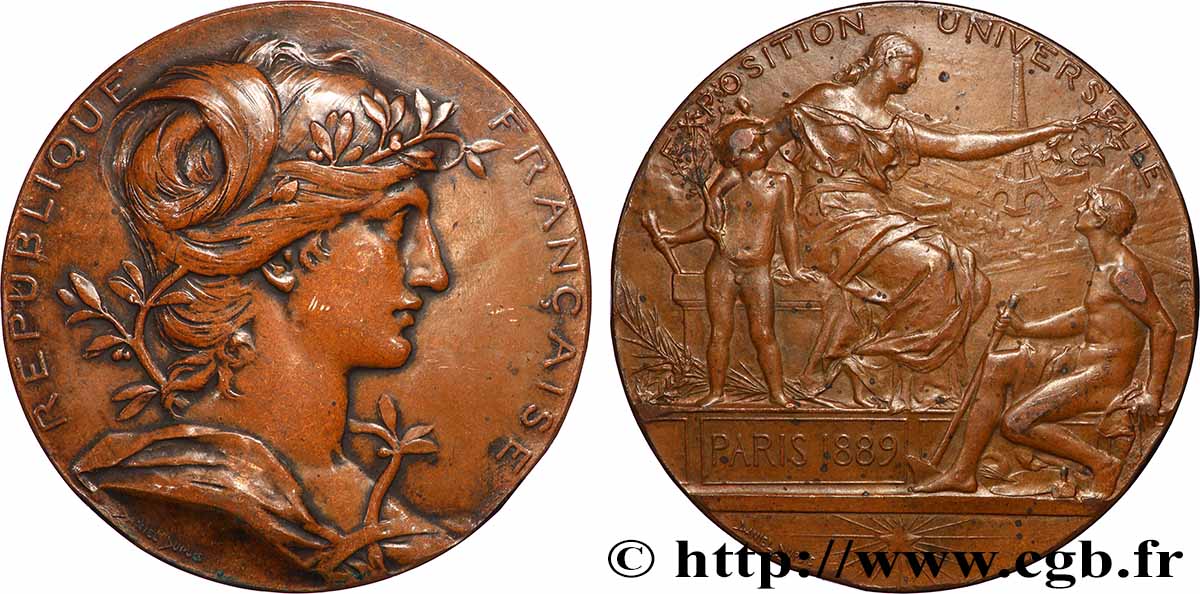 III REPUBLIC Médaille, Exposition universelle AU