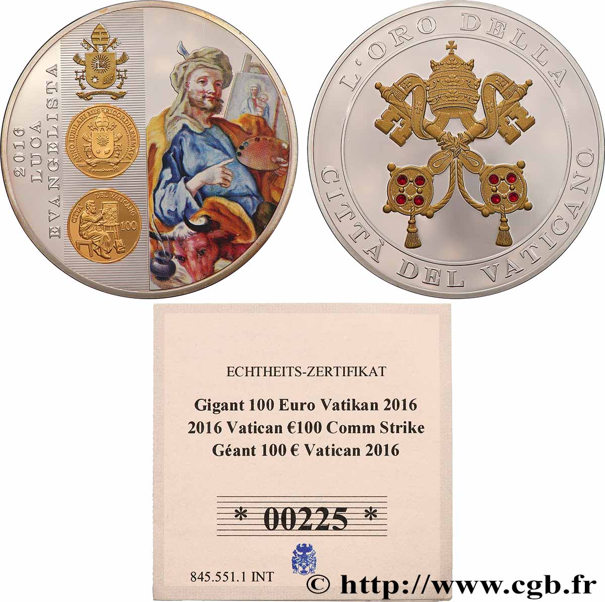 VATICAN ET ÉTATS PONTIFICAUX Médaille, Saint Luc Evangelista du Vatican SPL