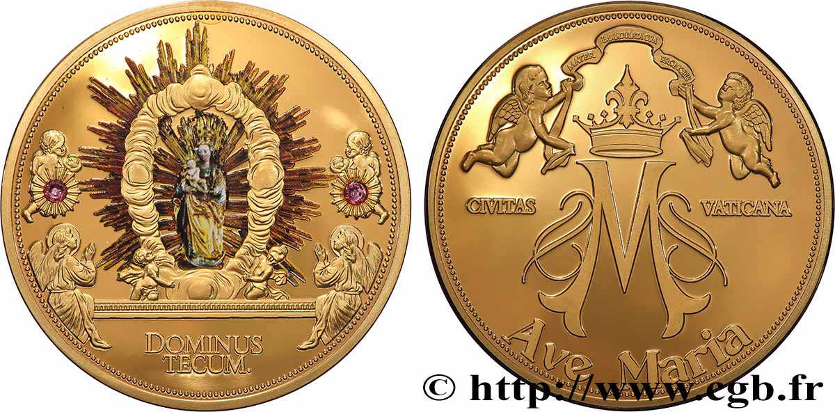 VATICANO E STATO PONTIFICIO Médaille, Vierge Marie MS