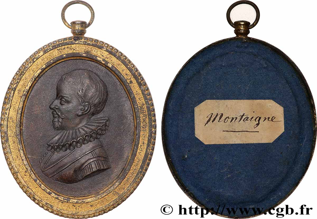 LITERATURE : WRITERS - POETS Médaille, Michel de Montaigne VZ