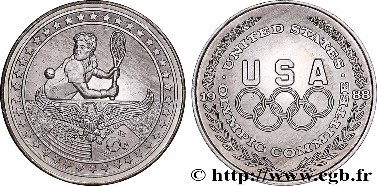 ÉTATS-UNIS D AMÉRIQUE Médaille, Olympic Committee, Tennis BE