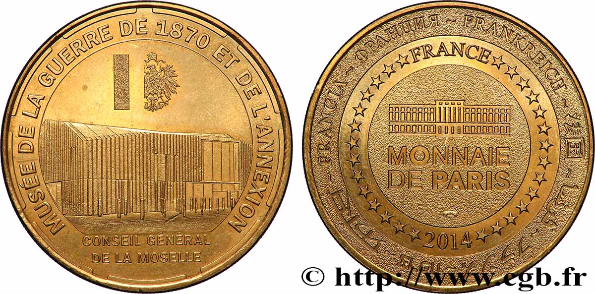 MÉDAILLES TOURISTIQUES Médaille touristique, Musée de la Guerre de 1870 et de l Annexion TTB+