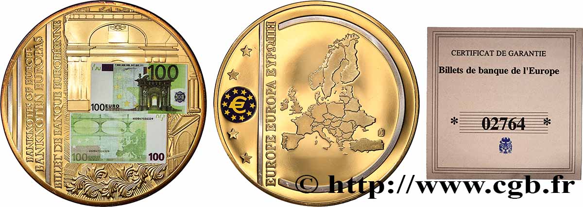 EUROPA Médaille, Billet de banque européenne BE
