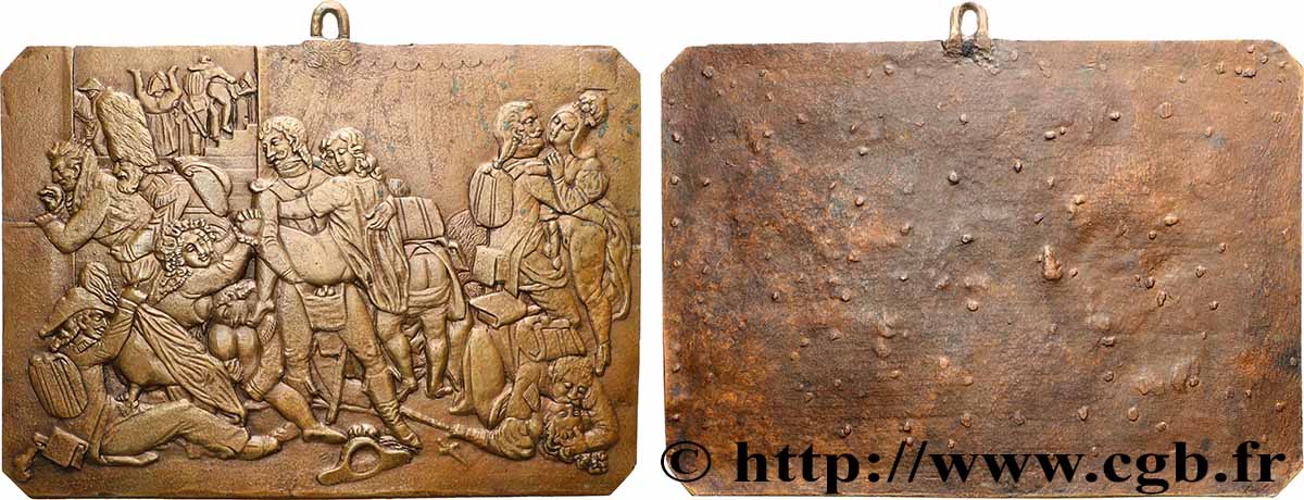 ART, PEINTURE ET SCULPTURE Plaque, Scène érotique SUP