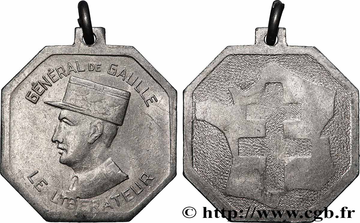 PROVISORY GOVERNEMENT OF THE FRENCH REPUBLIC Médaille, Général de Gaulle, Le libérateur XF