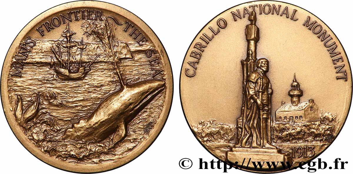 STATI UNITI D AMERICA Médaille, Monument national de Cabrillo SPL