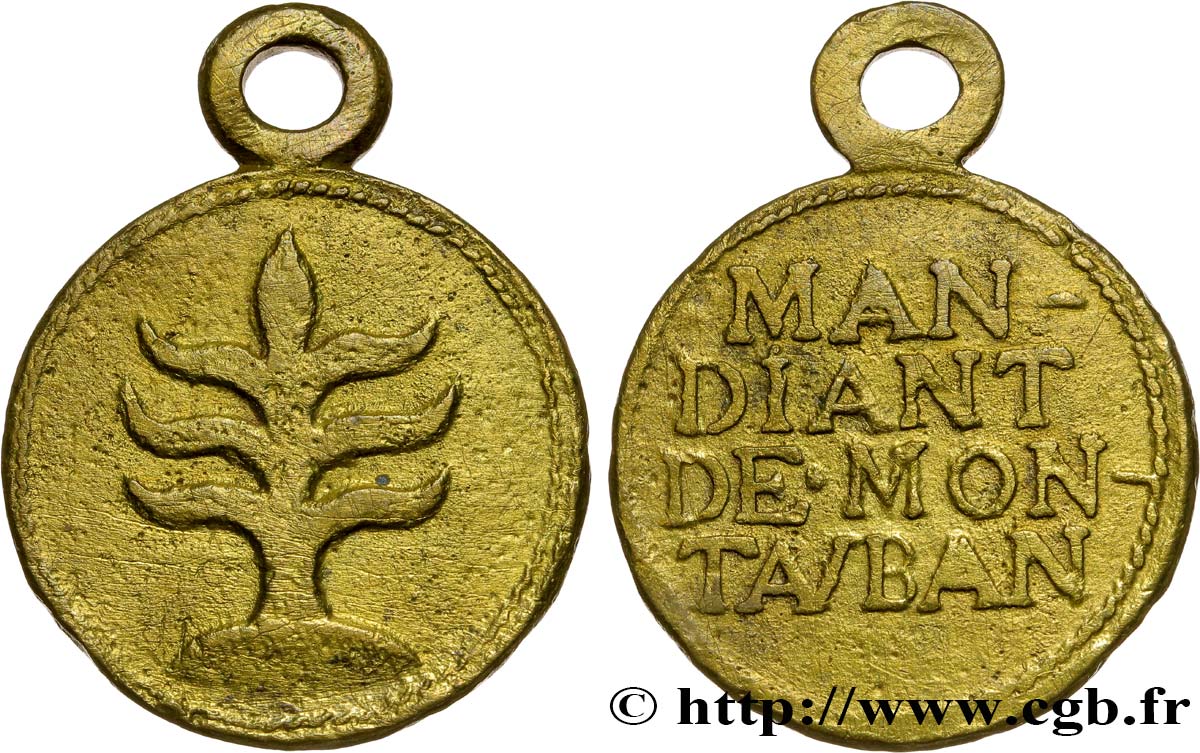TROISIÈME RÉPUBLIQUE Médaille de mendiant de Montauban TTB+