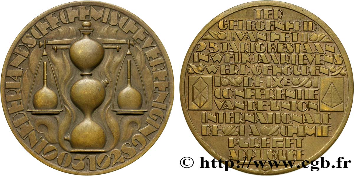 NETHERLANDS Médaille de la Société Hollandaise de Chimie AU